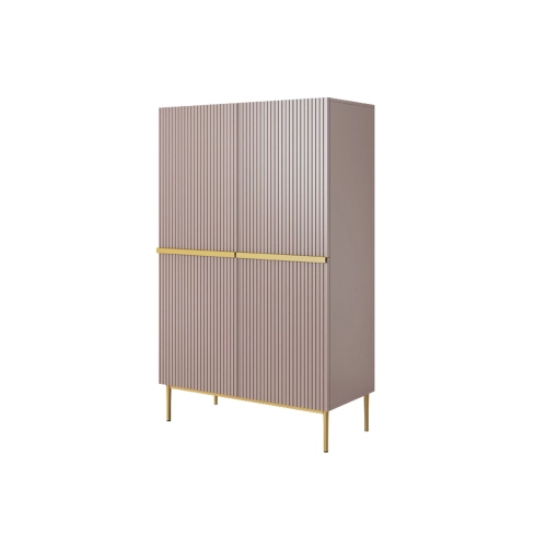 Kredens Szafka Nicole 100 cm - antyczny róż / złote nóżki